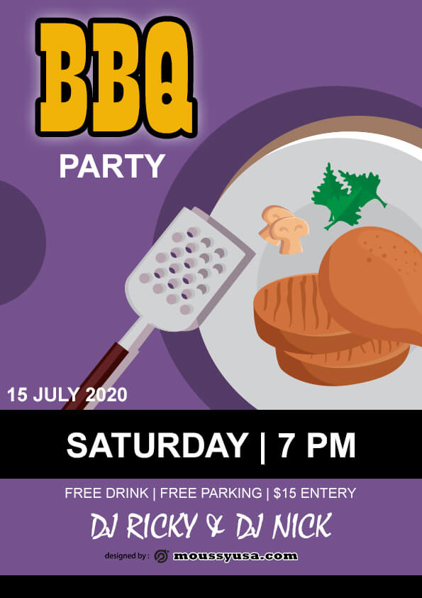 Free BBQ flyer template design