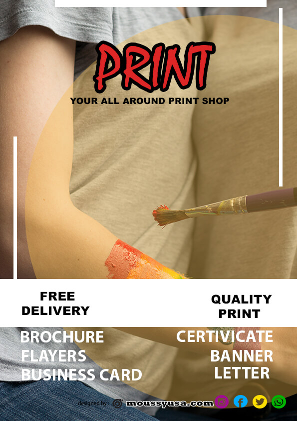 Free Print Shop Flyer template ideas