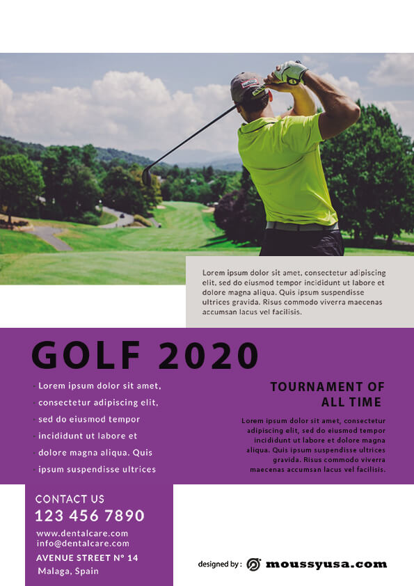 Golf Flyer template design