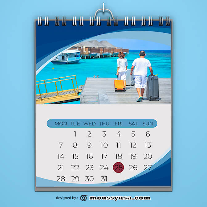 Holiday Calender Template Design