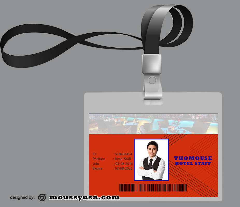 Hotel ID Card Design PSD