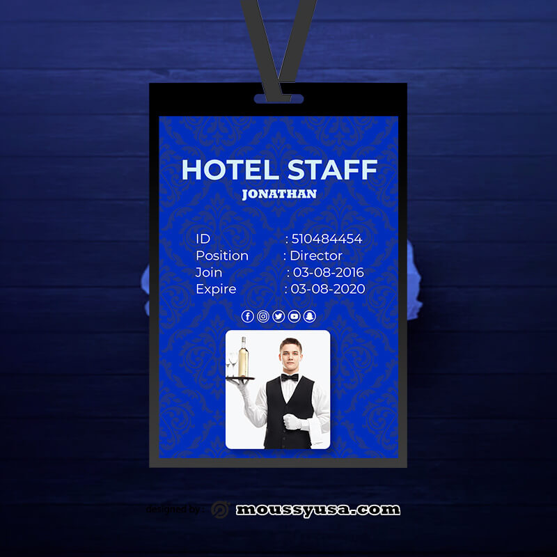 Hotel ID Card Template Example