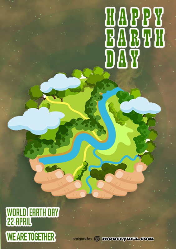 International Earth Day Poster Template Sample