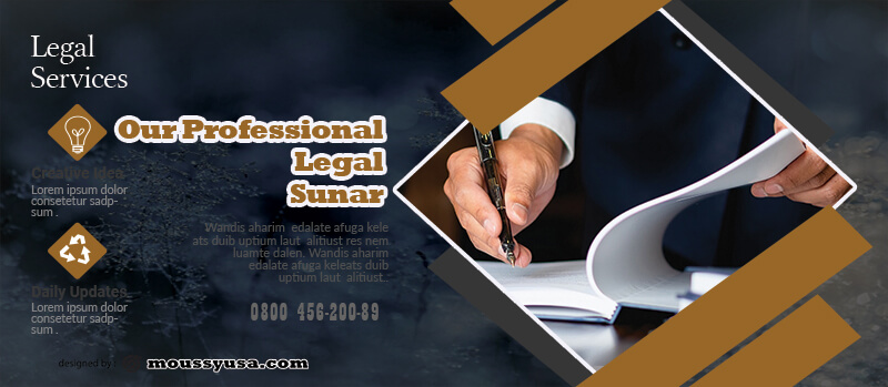 Legal Service Banner Template Sample