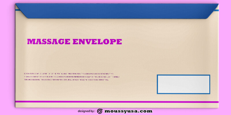 Massage Envelope Template Sample