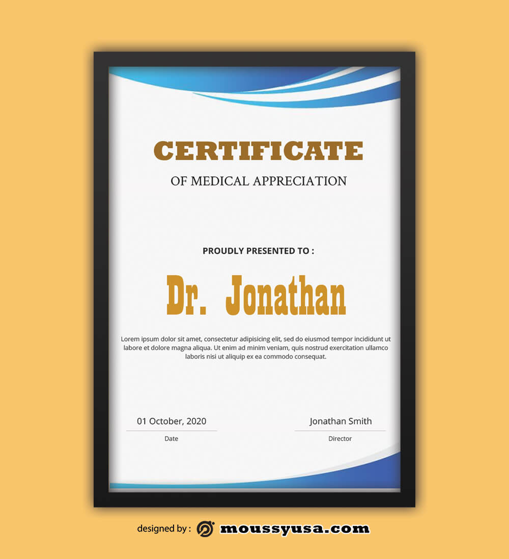 Medical Certificate Design Template