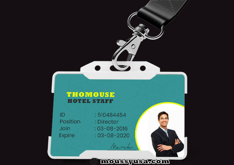 Modern Hotel ID Card Design Template