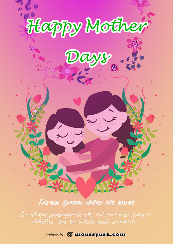 Mother Days Poster Template Example