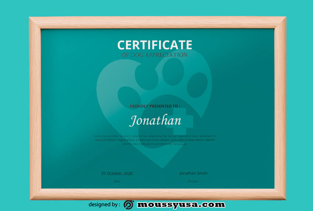 PSD Certificate Design Template