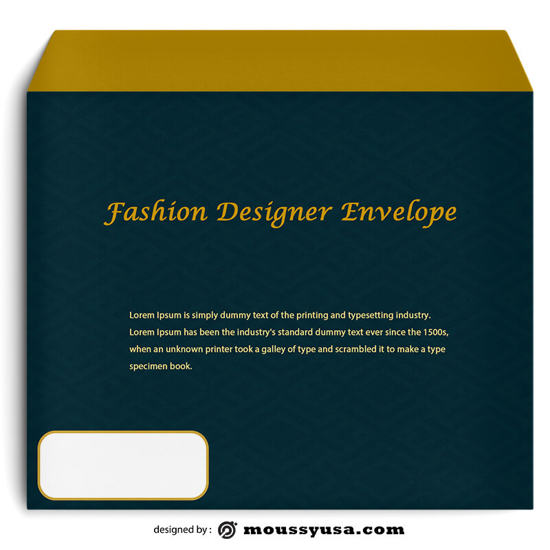 PSD Fashion Designer Envelope Template