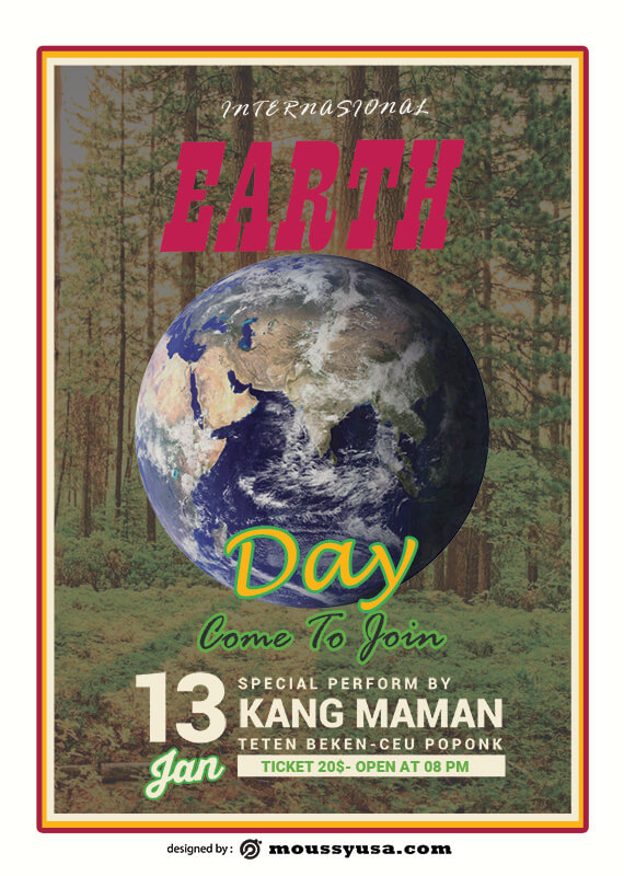 PSD International Earth Day Poster Template