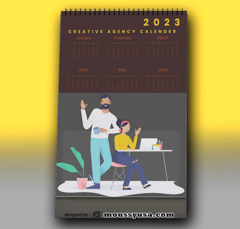 PSD Template For Creative Agency Calender