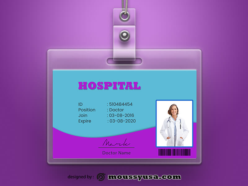 PSD Template For Hospital ID Card