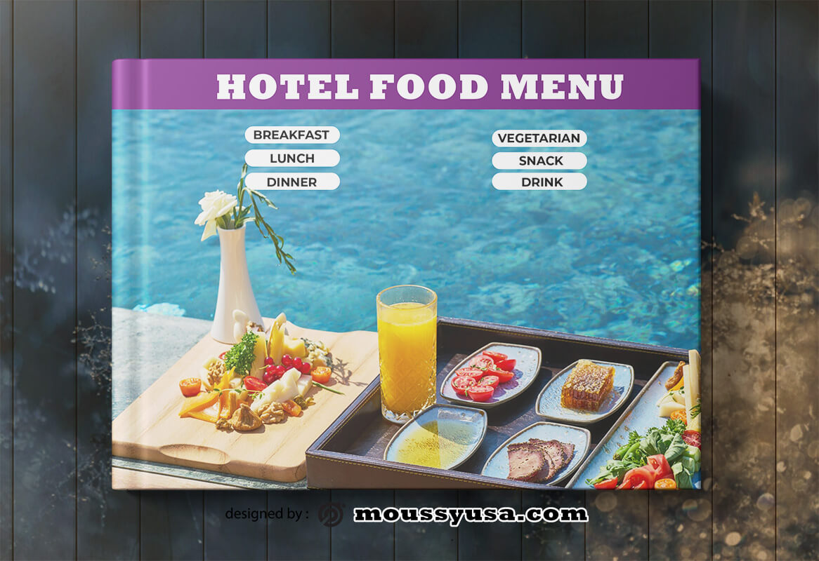 PSD Template For Hotel Book Cover