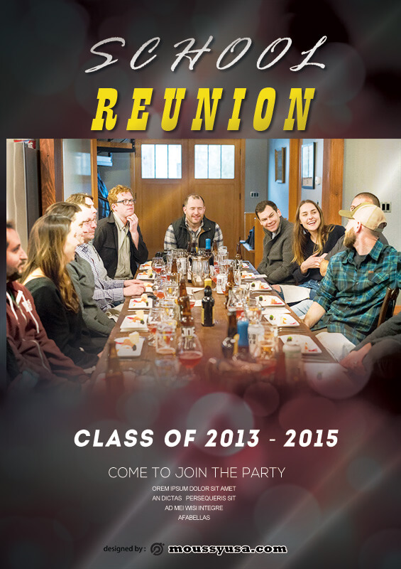 3+ School Reunion poster Templates Example | Mous Syusa