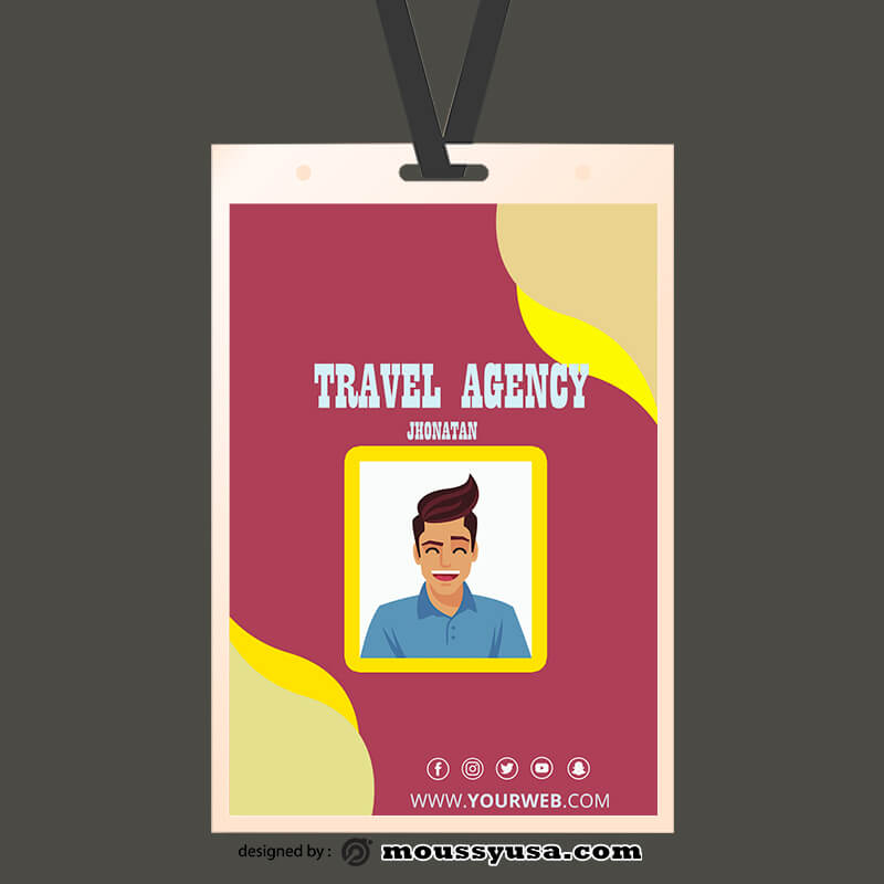 PSD Travel Agency ID Card Template