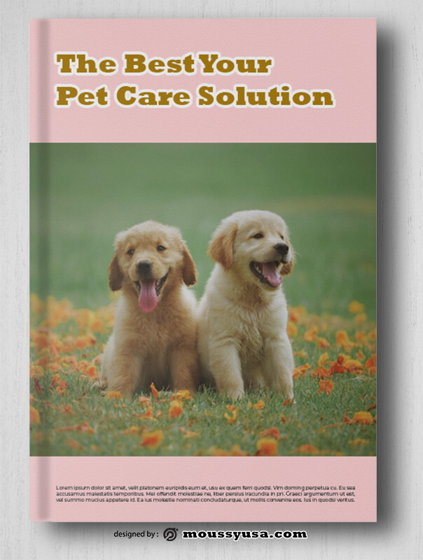 Pet Care Book Cover Template Sample