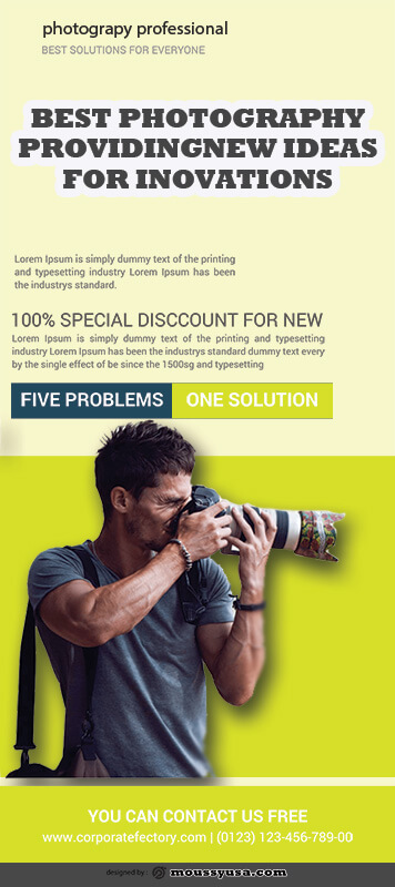 Photography Banner Design PSD