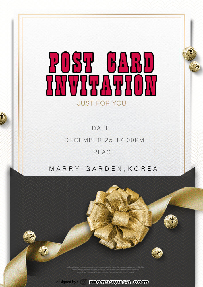Post Card Invitation Template Design