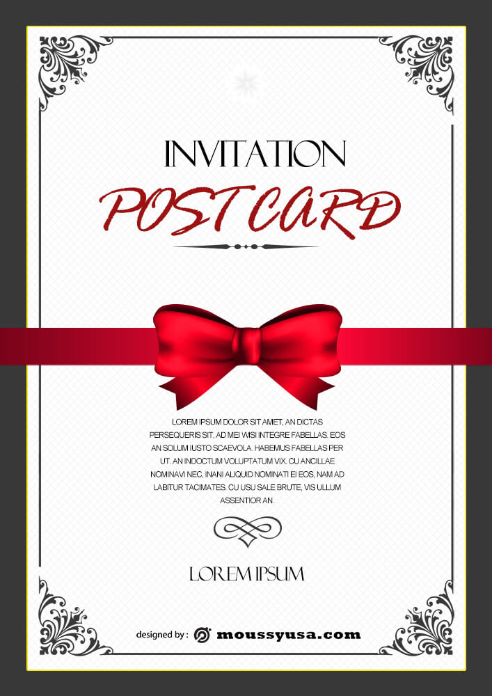 Post Card Invitation Template Ideas