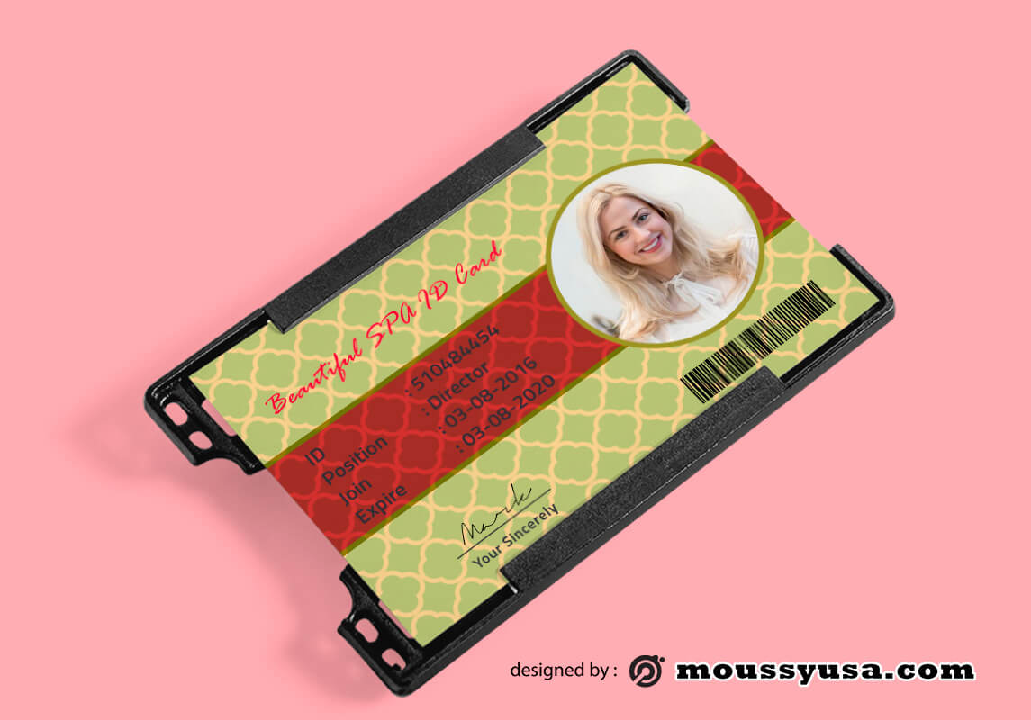 SPA ID Card Template Design