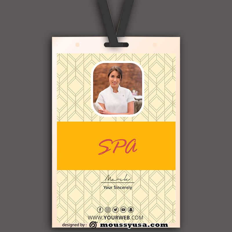 SPA ID Card Template Ideas