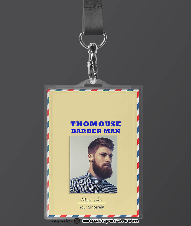 Sample Barbershop ID Card Template