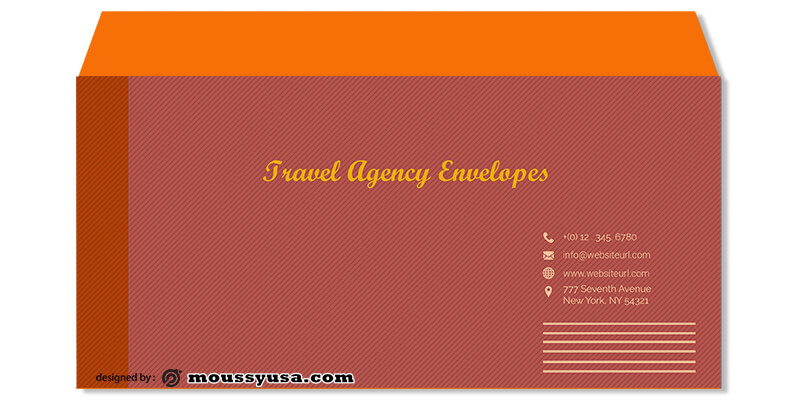 Sample Travel Agency Envelope Template