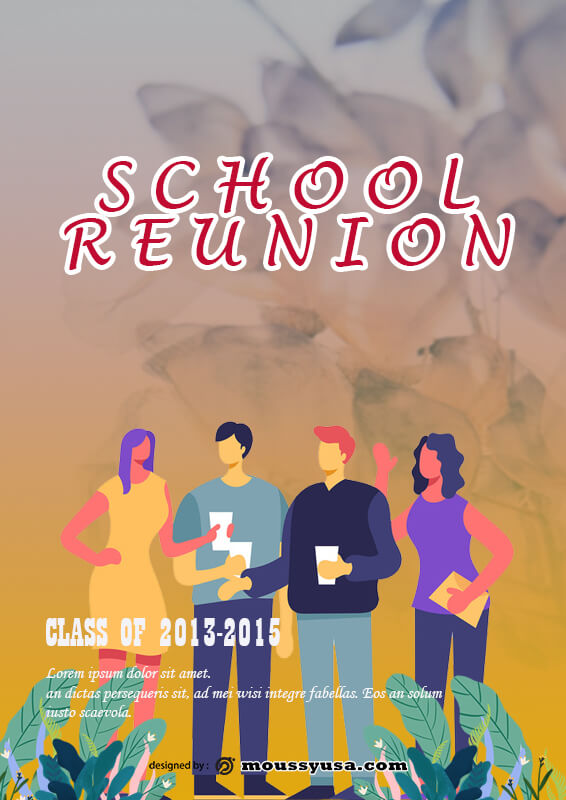 School Reonion Poster Template Design