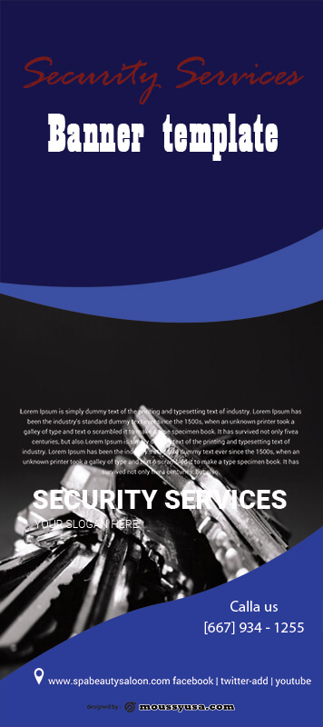 Security Services Banner Template Design