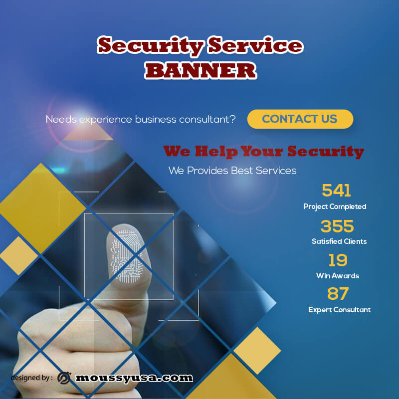 Security Services Banner Template Example