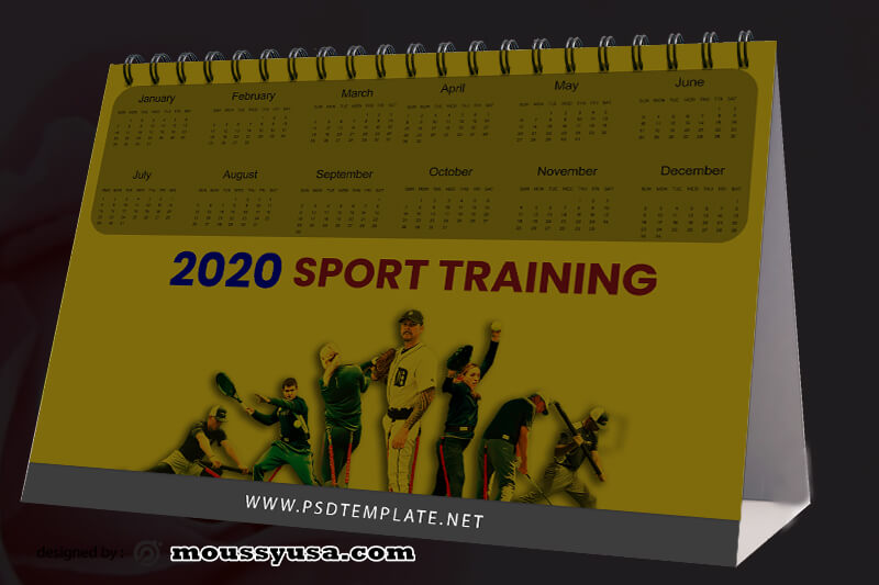 Sport Training Caleder Design PSD