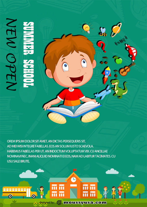 Summer School Poster Template Sample