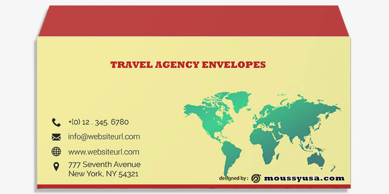 Travel Agency Envelope Template Ideas