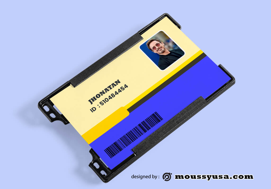 Visitor ID Card Design Template