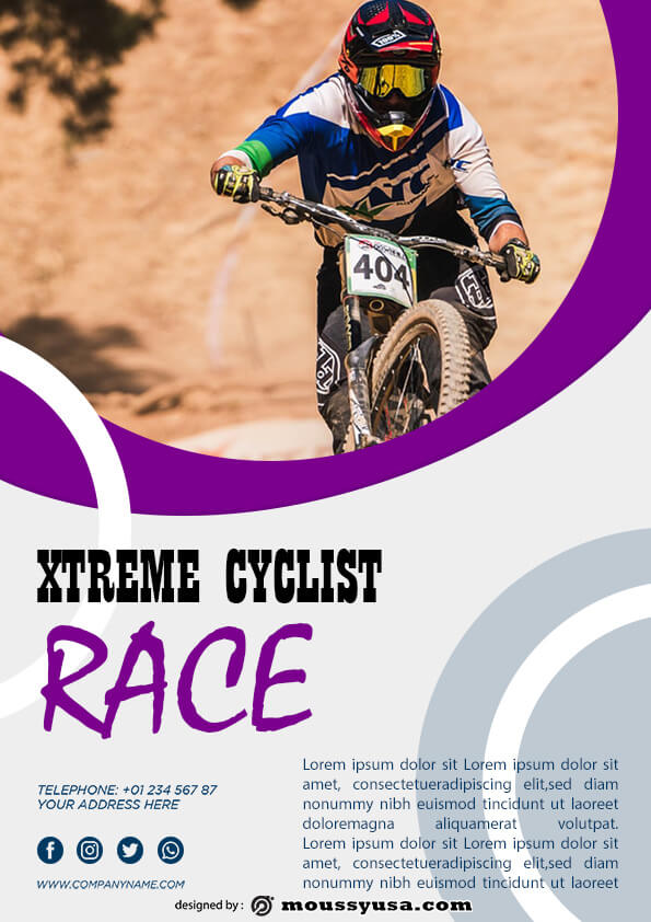 bicyle racing flyer template ideas