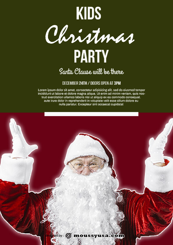 christmas party flyer template design