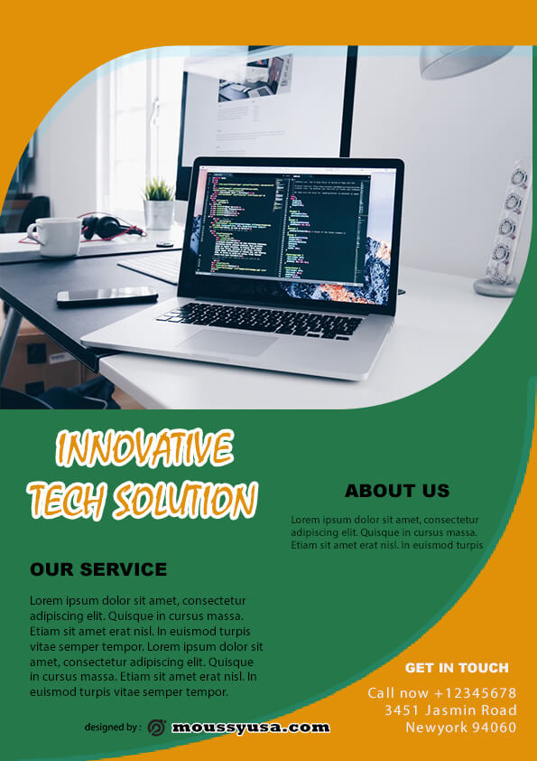 computer service flyer template ideas