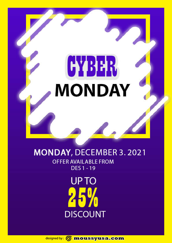 cyber monday deal flayer