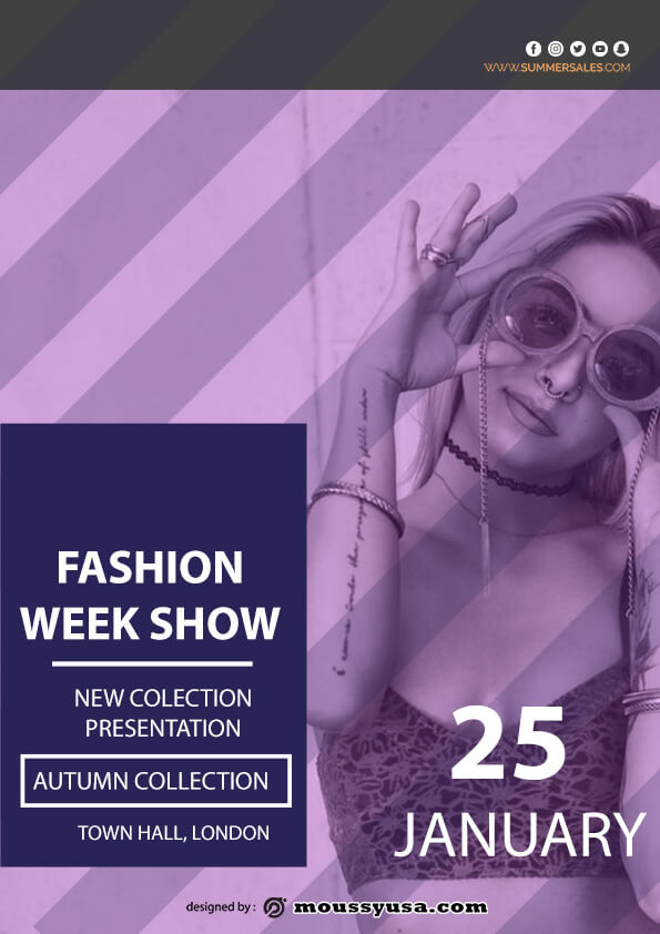 fashion week show flyer template ideas