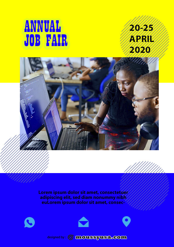 free job fair flyer template design