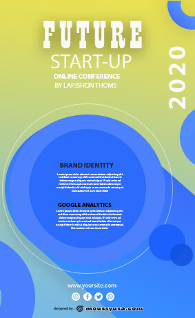 future startup flyer template design