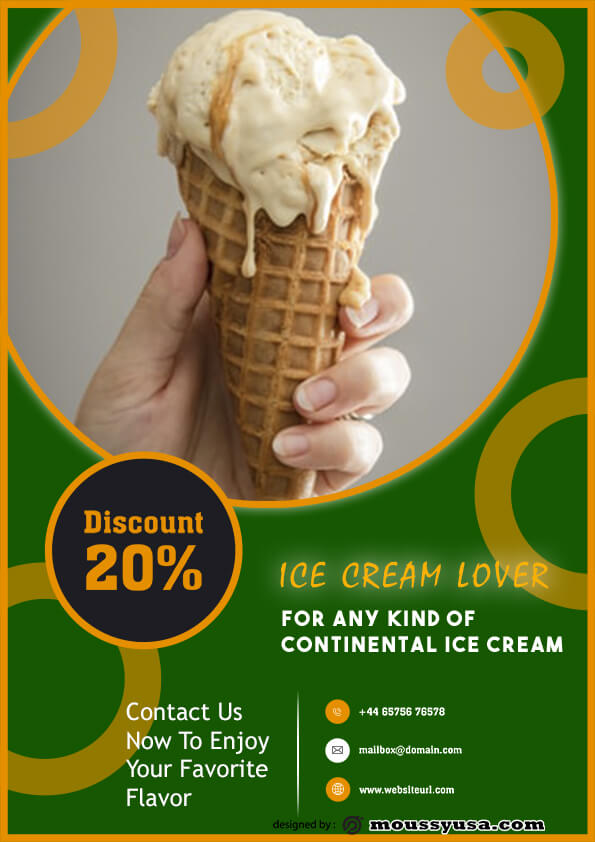 ice cream flyer template sample