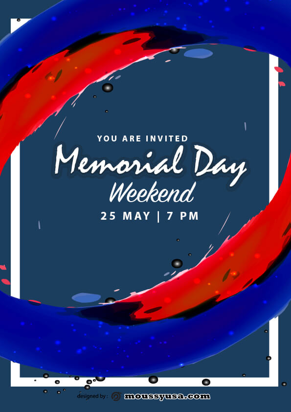 memorial day weekend flyer template design