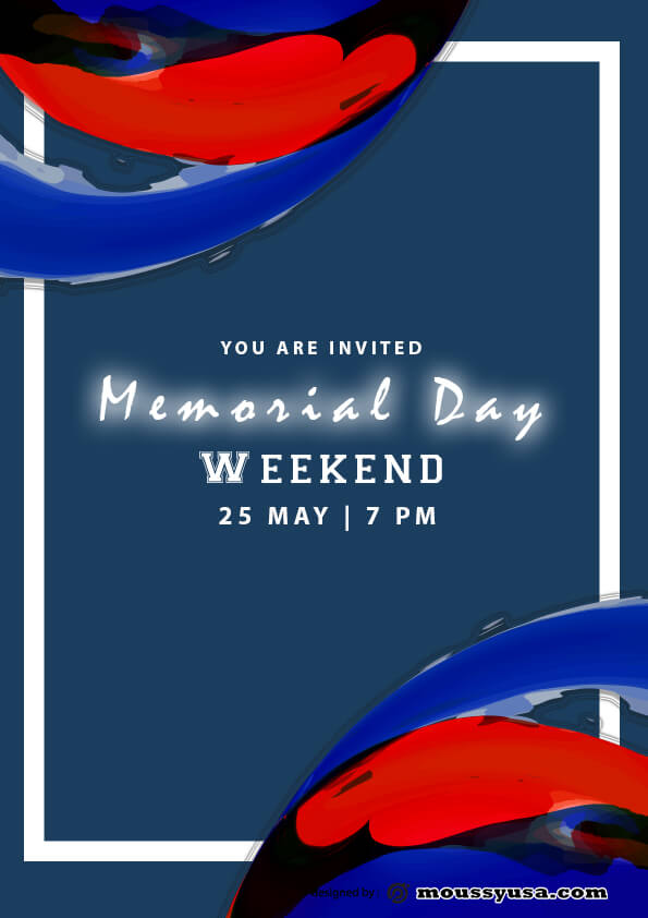 memorial day weekend flyer template ideas