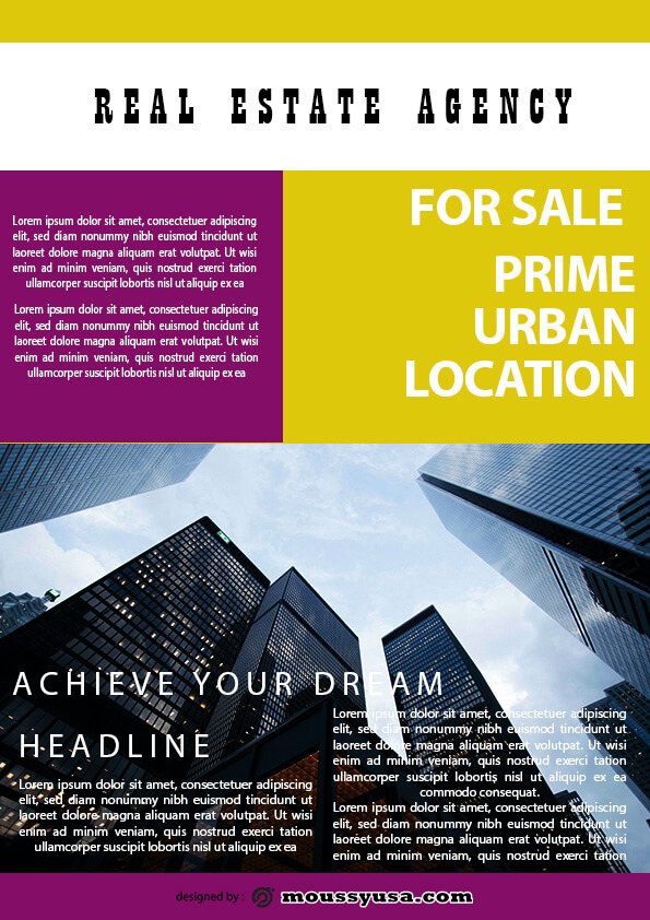 minimal real estate flyer template ideas