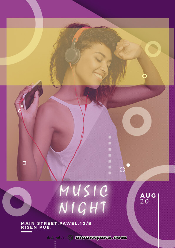 music flyer template design