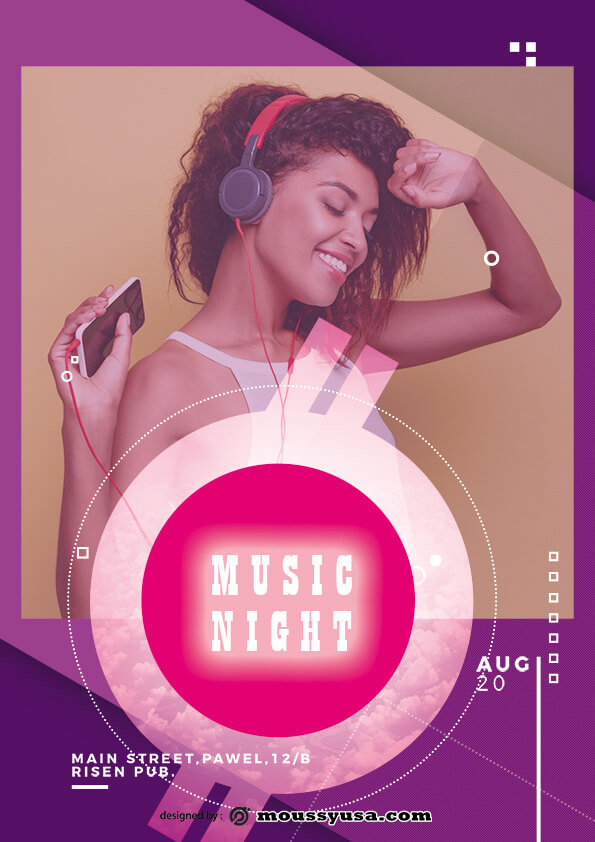 psd flyer template for music