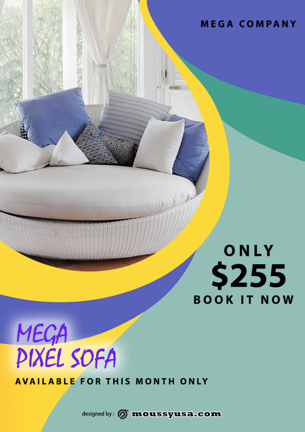 psd flyer template for sofa mega sale