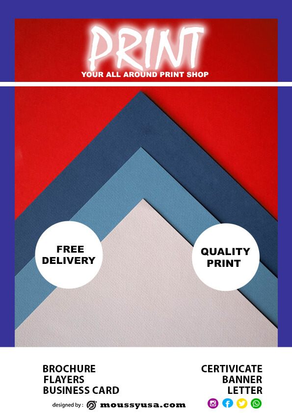 psd template for Free Print Shop Flyer